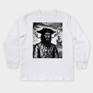 Blackbeard the Pirate! Kids Long Sleeve T-Shirt